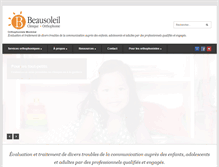 Tablet Screenshot of cliniquebeausoleil.com